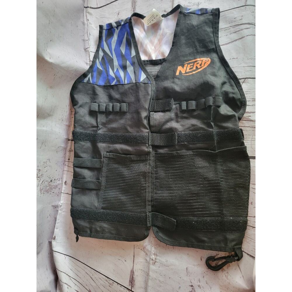 NERF Elite Tactical Vest One Size Fits Most blue Striped Camo